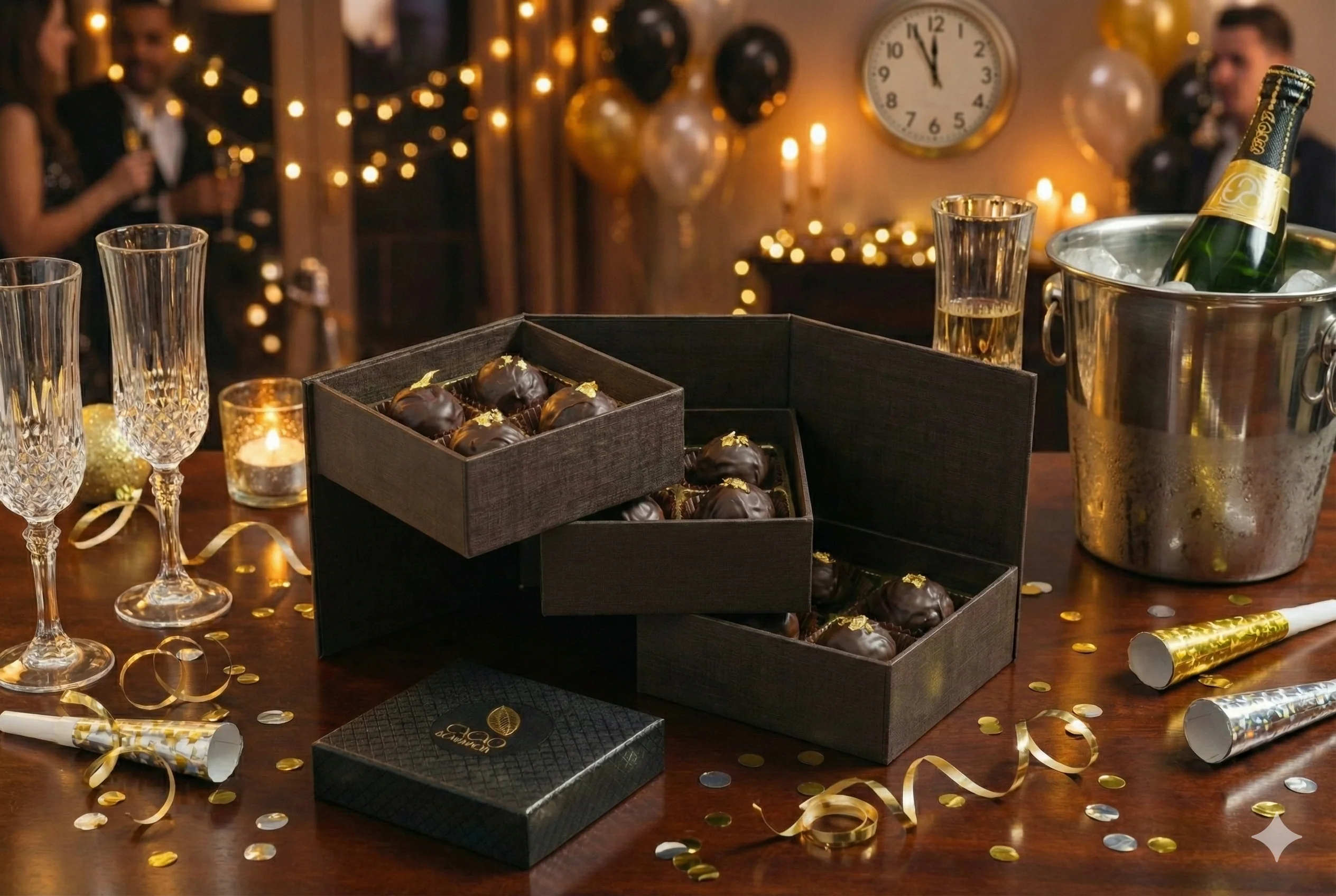 New Year's Champagne Truffles, 12 piece - Image 3